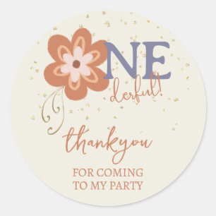 Adesivo Groovy Boho Daisy Obrigado por vir o Sticker