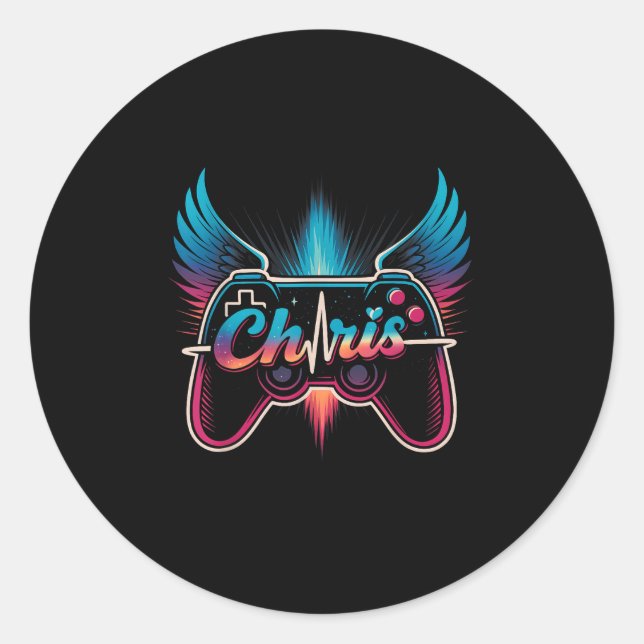 Adesivo Groovy Chris First Name D Chris Control Game Meme  (Frente)