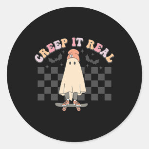 Adesivo Groovy Creep It Ghost Pumpkin Spook