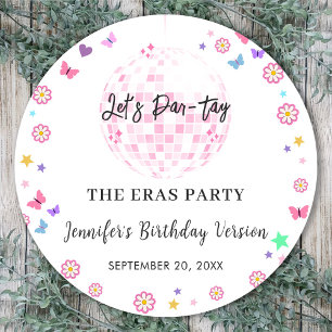 Adesivo Groovy Disco Eras Festa de aniversário