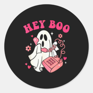 Adesivo Groovy Ei Boo Fantasma Fofo Funny Mensagens de Hal