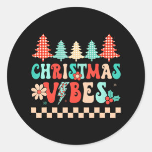 Adesivo Groovy Felry Natal Vibes Família Hippie