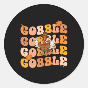 Adesivo Groovy Graças Gobble Fall Tee Graphic Para Wo