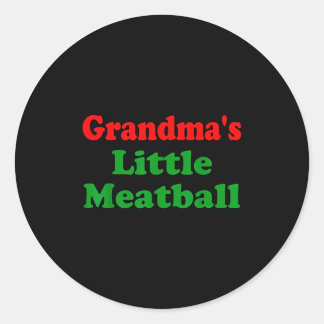 Adesivo Groovy Grandmas Little Meatball Funny Italian Fami (Frente)