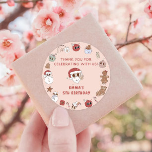 Adesivo Groovy Hippie Papais noeis de Natal Festa de anive