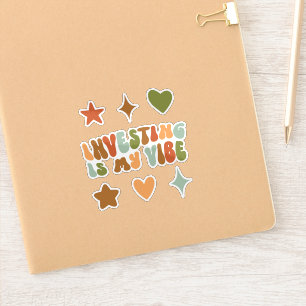 Adesivo Groovy Investing É minha visão, investidor finance