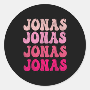 Adesivo Groovy Jonas Primeiro Nome D Eu Amo Jonas Camiseta