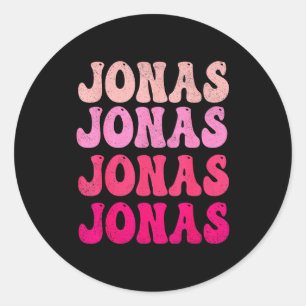 Adesivo Groovy Jonas Primeiro Nome D Eu Amo Jonas Camiseta