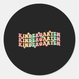 Adesivo Groovy Kindergarten Vibes Enfrenta Professores Ret