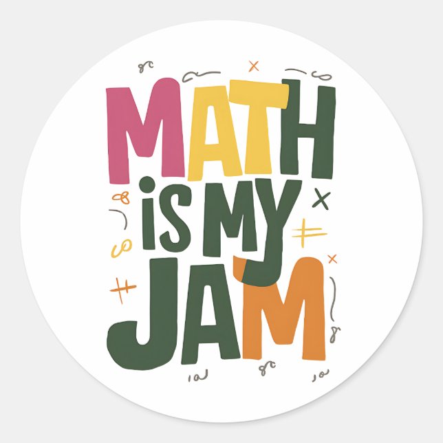 Adesivo Groovy Math é Minha Paixão Primeiro Dia de Volta à (Frente)