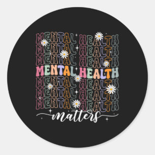 Adesivo Groovy Mental Health S Brain Ilness Mon