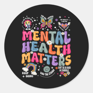Adesivo Groovy Mental Health S Human Brain Illness Awarene
