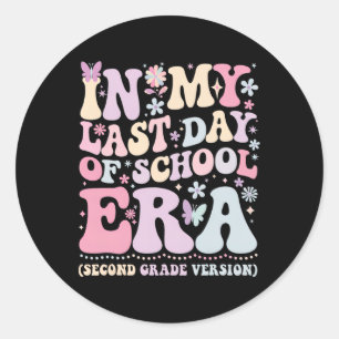 Adesivo Groovy na Minha Última Era de Dia de Escola Segund