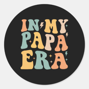 Adesivo Groovy No Meu Dia de os pais Da Era Papa