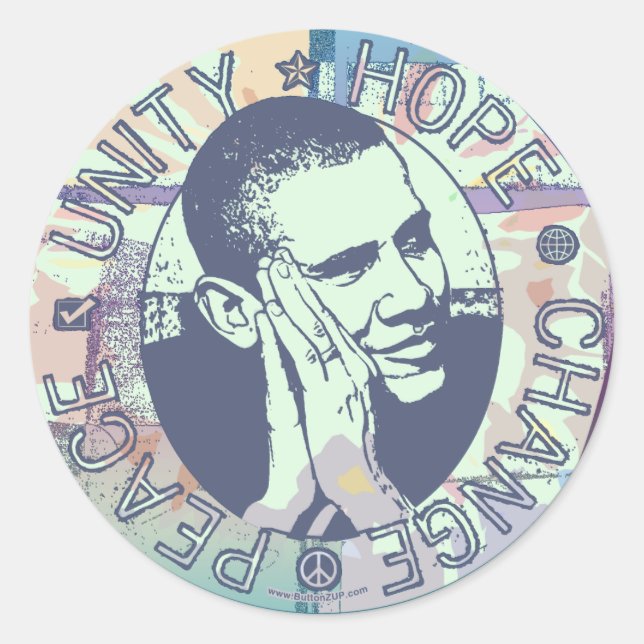 Adesivo Groovy Obama 2008 Gear (Frente)