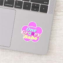 Groovy One Colorful Retro Floral Birthday