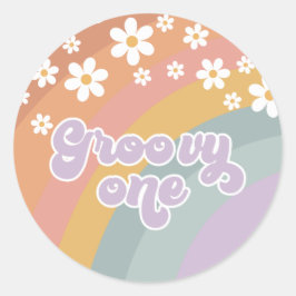 Adesivo Groovy One Retro Rainbow