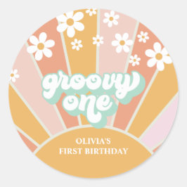 Adesivo Groovy One Retro Sunshine margarida boho
