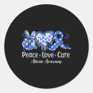 Adesivo Groovy Paz Amor Cura Faixa Azul Conscientização At