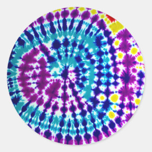 Adesivo Groovy Psychedelic Spiral Tie Dye Batik Art