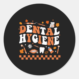 Adesivo Groovy Retro Dental Hygienist Dentist Queda