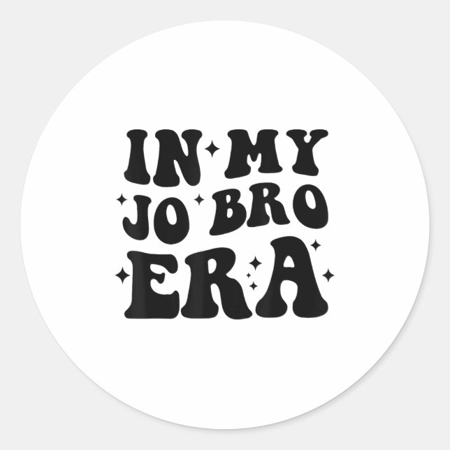 Adesivo Groovy Retro In My Jo Bro Era Funny Womens Mens  (Frente)