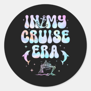 Adesivo Groovy Retro Na Minha Era de Cruzeiro Férias em Fa
