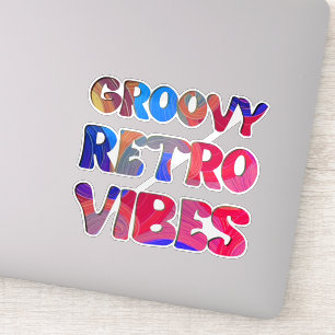 Adesivo Groovy Retro Vibes Coloridos Hippie Chic Legal