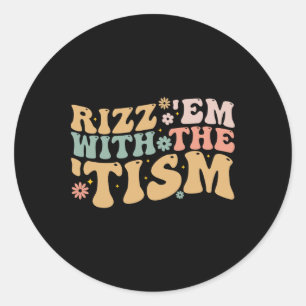 Adesivo Groovy Rizz Em Com O Tism - Conscientização do Aut