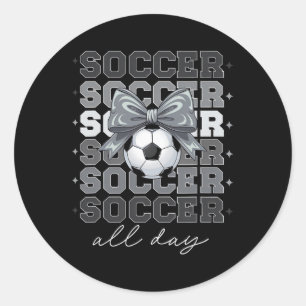 Adesivo Groovy Soccer Coquette Laço Meninas Mulheres Futeb