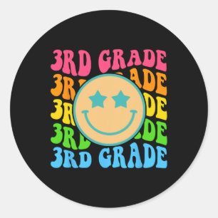 Adesivo Groovy Third Grade Vibes Enfrenta Professores Retr