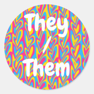 Adesivo Groovy Trippy Squiggly Quirky Pansexual Pride