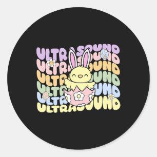 Adesivo Groovy Ultrasound Tech Bunny Pintinho Ovos Páscoa