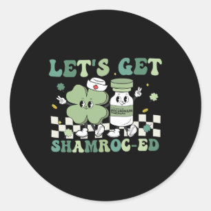Adesivo Groovy Vamos Adquira Enfermeira Shamrock Engraçada