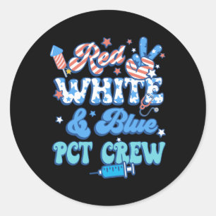 Adesivo Groovy Vermelho Branco Azul Pct Crew 4 de Julho