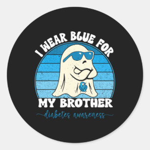 Adesivo Groovy, Visto Azul Para Meu Irmão Diabetes T1d Awa