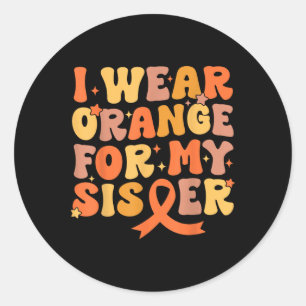 Adesivo Groovy, Visto Laranja Para O Cancer Da Leucemia Da
