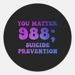 Adesivo Groovy You 988 Suicida Prevenção Sensibilização Fr