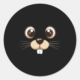 Adesivo Groundhog Face Costume Kids Groundhog Day Hallowee