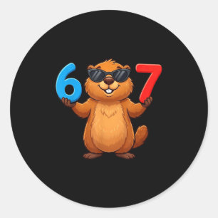 Adesivo Groundhog Seis Sete Gotejamento 67 Meme Engraçado