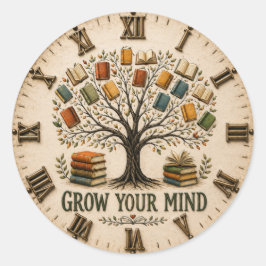 Adesivo Grow Your Mind Book Reading Teacher Gift