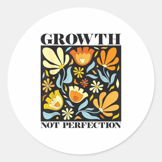 Adesivo Growth Not Perfection Abstract Florals Sped Teache (Frente)