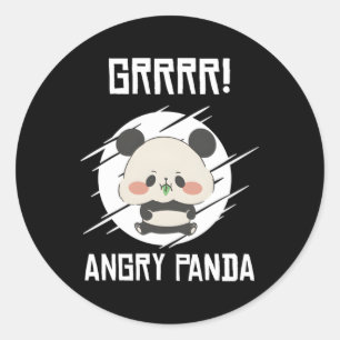 Adesivo Grrr Angry Pandas Wild Panda Bamboo