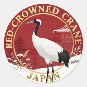 Adesivo Grua-de-coroa-vermelha Vida Selvagem Japão