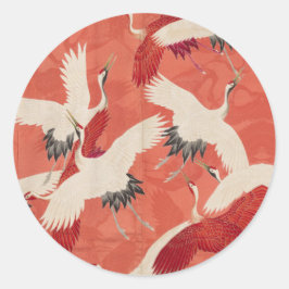 Adesivo Gruas Japonesas Silk Kimono Art Clássico