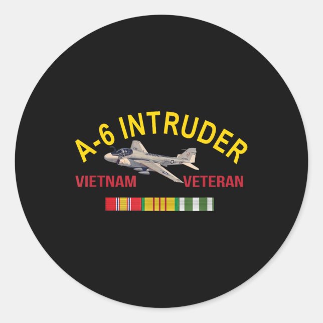 Adesivo Grumman A-6 Intruso Vietnam Veteran Intrusder Airc (Frente)