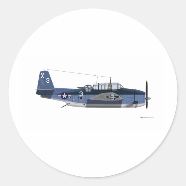 Adesivo Grumman TBM Avenger (Frente)