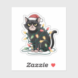 Adesivo Grumpy Christmas Cat