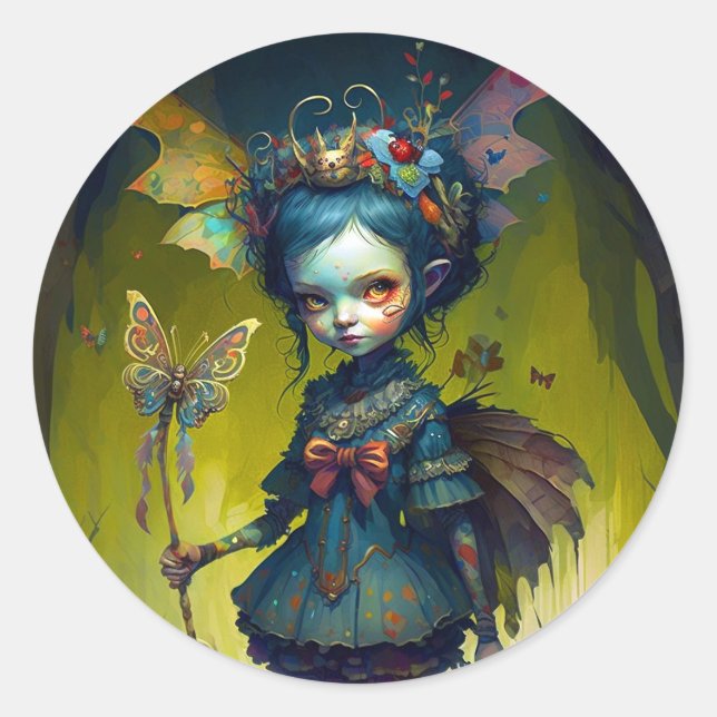 Adesivo Grumpy Fairy Pixie Fantasy Art (Frente)