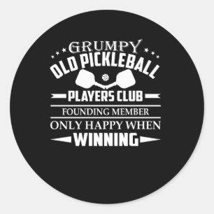 Adesivo Grumpy Old Pickleball Players Club Happy